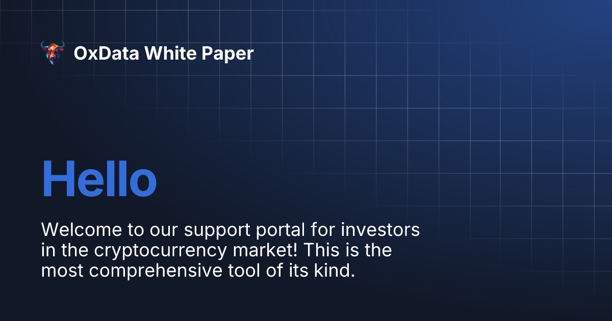 Hello Oxdata White Paper